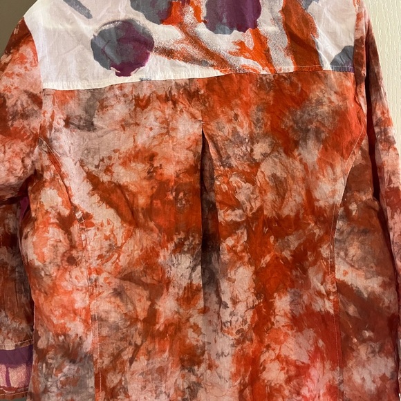 Parsley & Sage Top Womens Large Artsy Colorful boho  Art To Wear - Picture 4 of 4